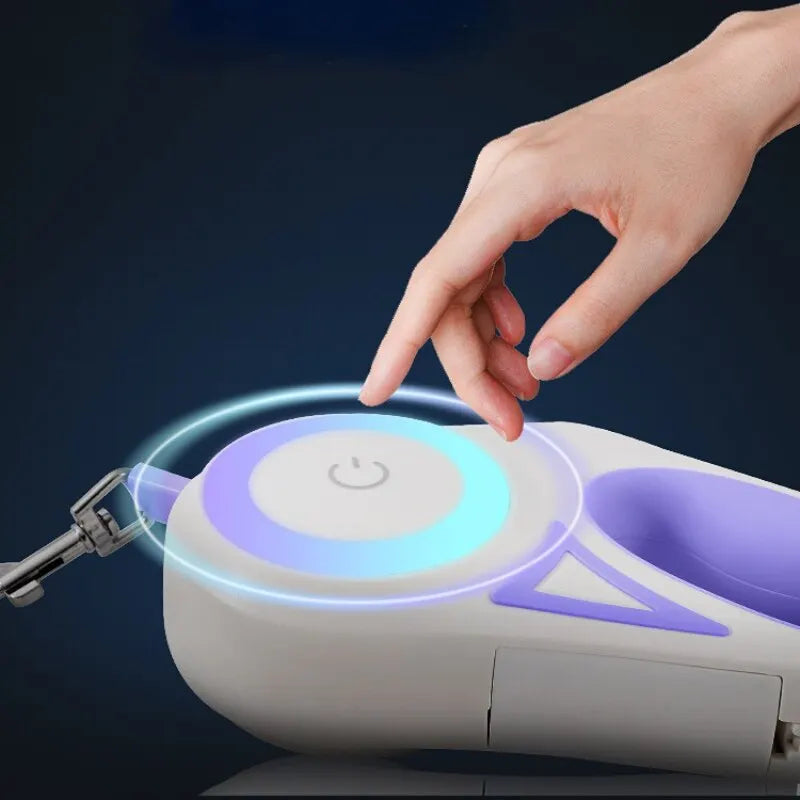 Laisse rétractable  lumineuse pour chien ou chat