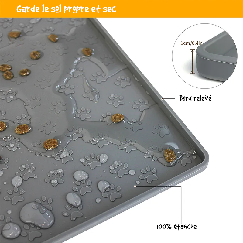 Nappe de protection des sols pour gamelle chien et chat