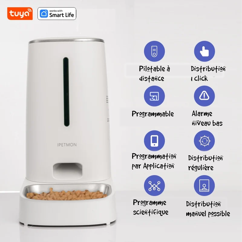 Distributeur de croquette automatique connecté pour chien ou chat